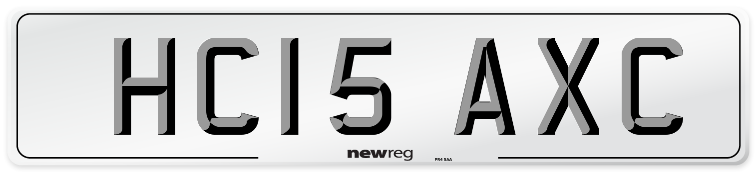 HC15 AXC Number Plate from New Reg